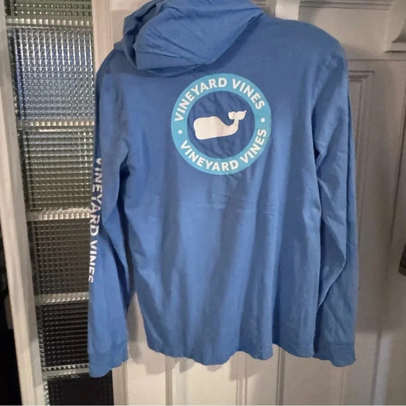 VINEYARD VINES Kids Blue Whale Hoodie Long-Sleeve, Front Pocket Unisex Sz Large - Picture 3 of 9